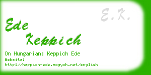ede keppich business card